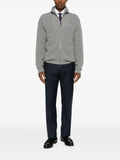 Canali ribbed zip-up cardigan